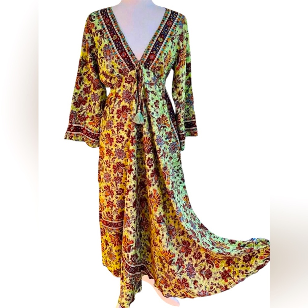 Beautiful Silk BOHO Maxi Dress